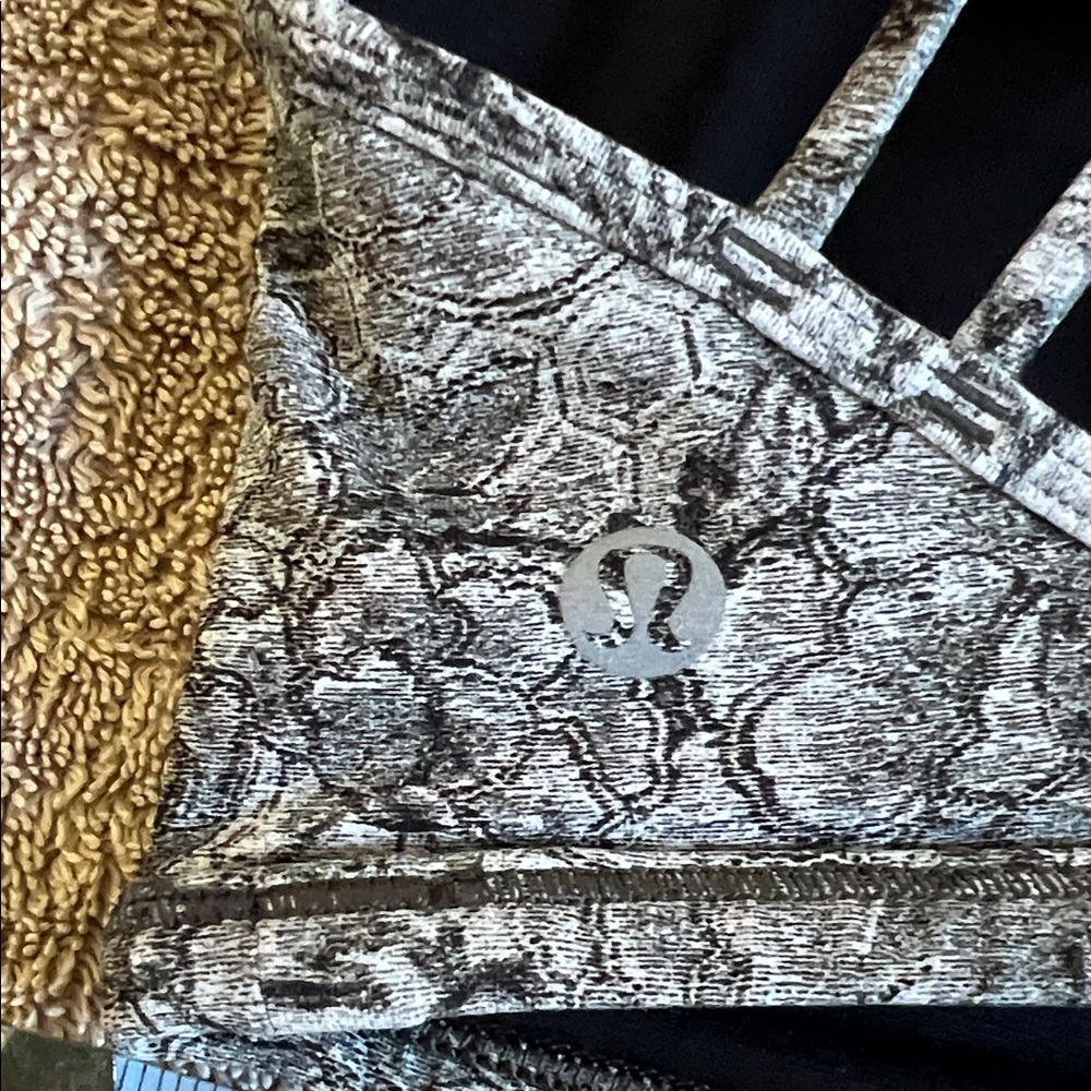 Lululemon Athletica Floral Strappy Bralette - Black and Gray - Picture 3 of 5